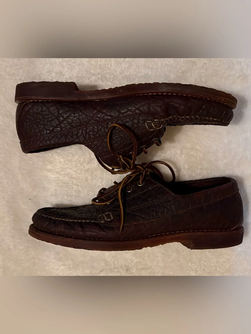 Men’s Rancourt Bison Leather 4 Eye Ranger Moc Boots Shoes USA Made